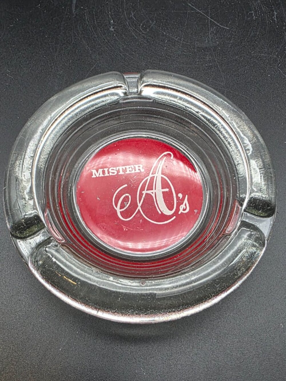 Vintage Marketing Ashtray Mister A's Restaurant San Diego California CA glass